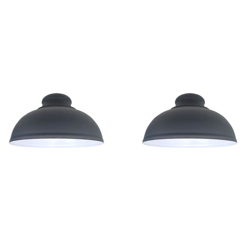 Trabelsi 17cm H Metal Dome Lamp Shade, Grey
