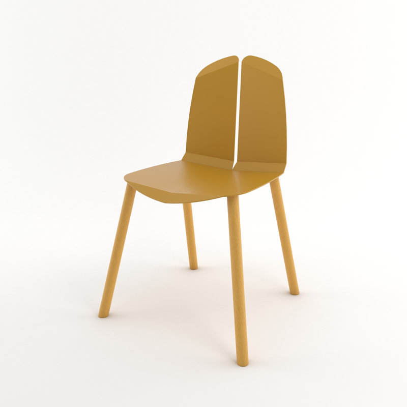 Chaise de salle à manger Noa, Moutarde, Moutarde Chêne Peint