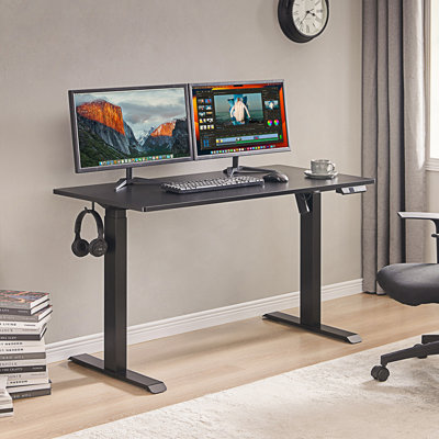 Electric Standing Desk, Adjustable Height Stand up Desk, 24x48 Inches Sit Stand Home Office Desk