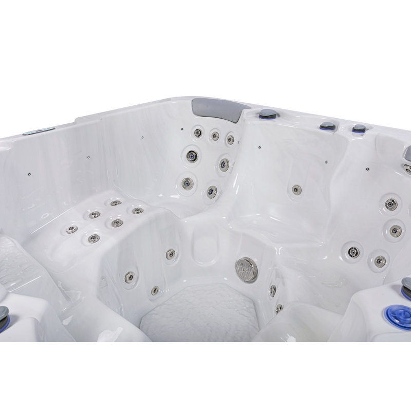 Buenospa Jersey 6-Person Square Hot Tub with 46 Jets