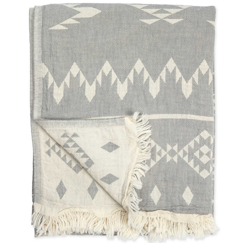 Serviette de bain en coton turc Eastham, Gris clair
