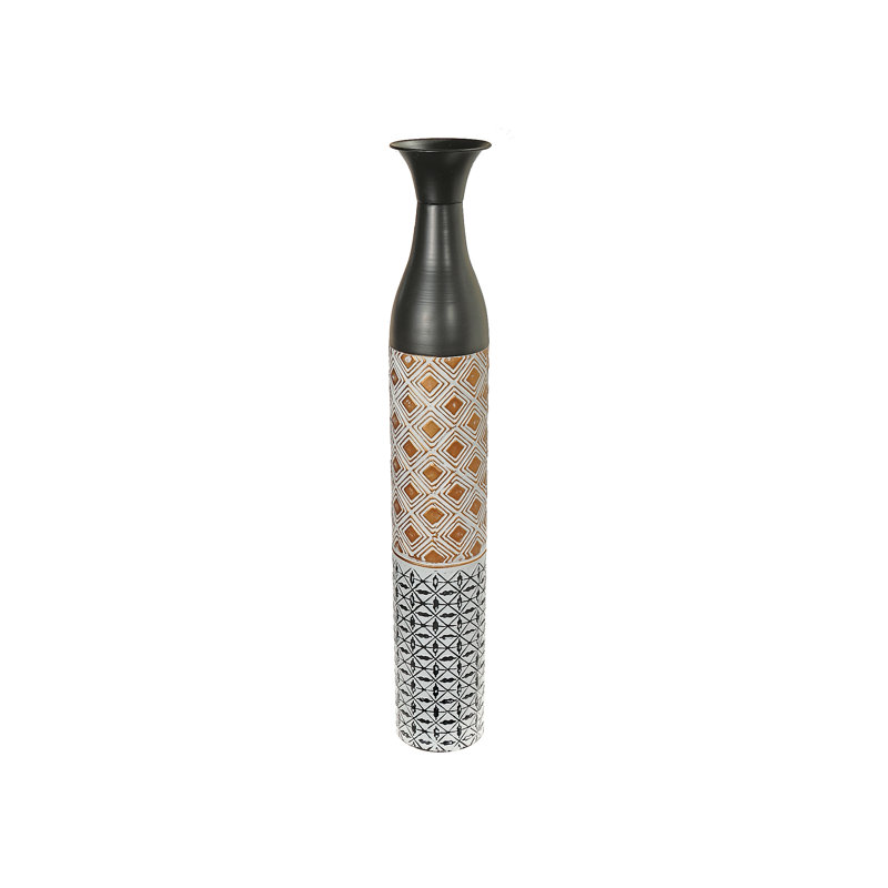Metal Floor Vase, 32" H x 5" W x 5" D