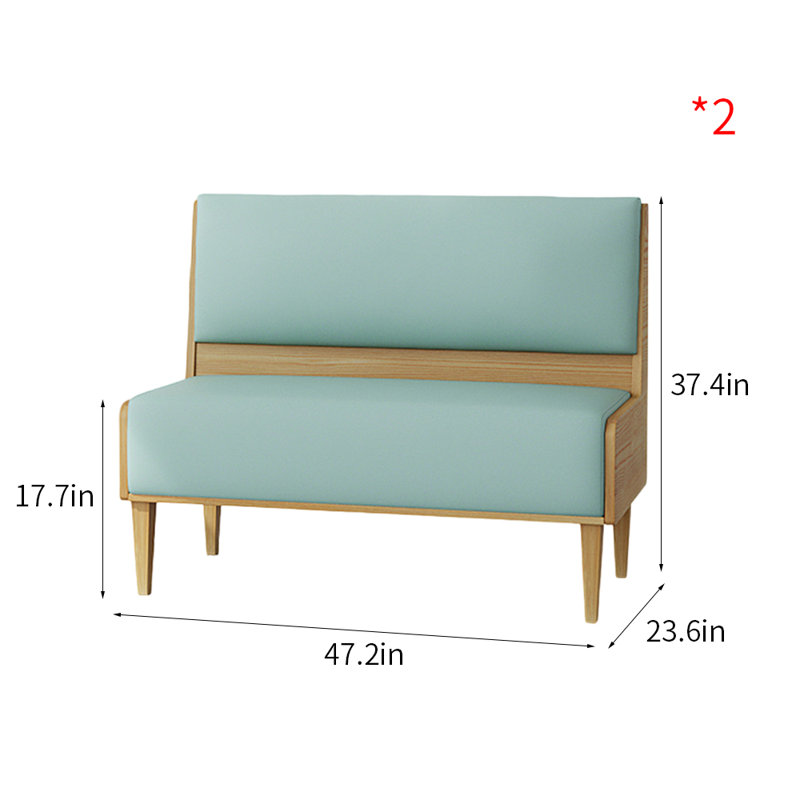 Banc rembourré en similicuir Nordic Modern