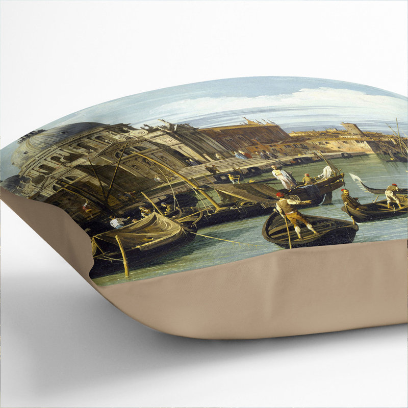 Square Cushion, 40cm H x 40cm W x 15cm D, Stone