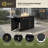 42" W Iron Propane Outdoor Fire Pit Table with Lid And Cover
