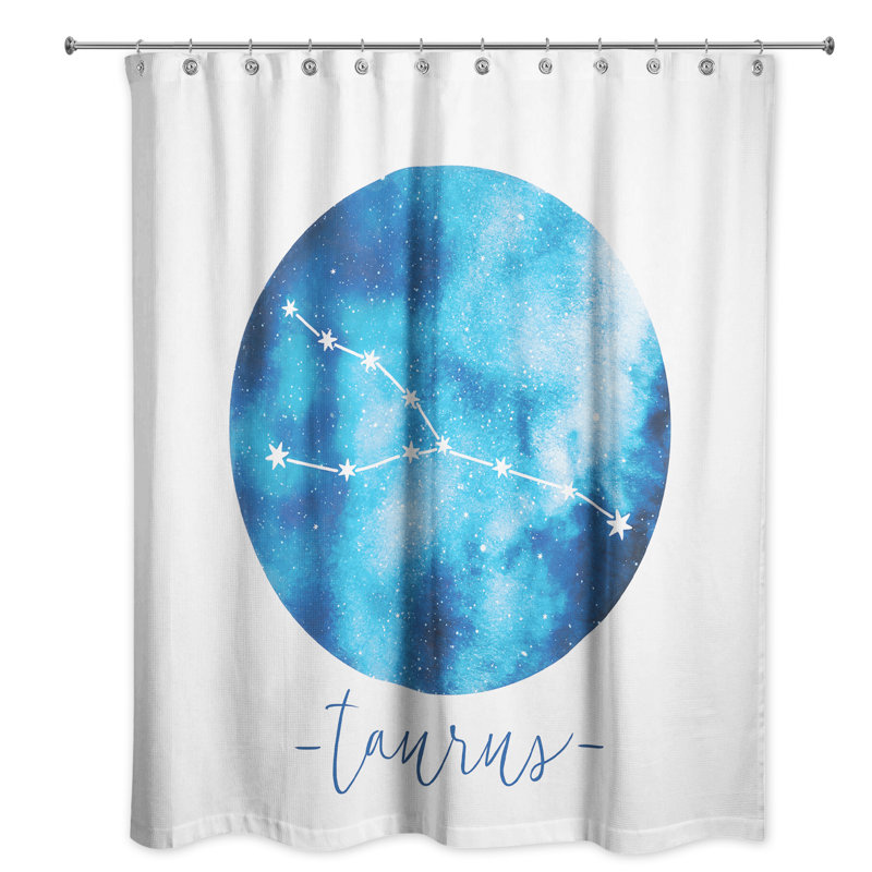 Dulin Taurus Zodiac Constellation Shower Curtain