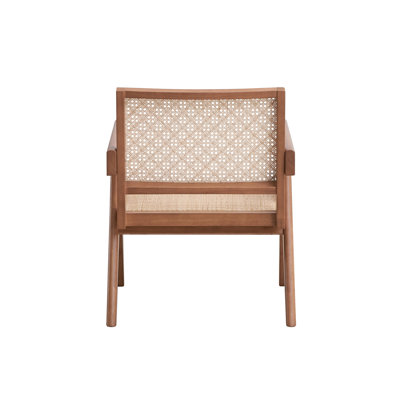 Fauteuil d'appoint en rotin et finition naturelle Velentina