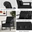 Ensemble de 2 fauteuils d'appoint en cuir de style Mid-Century avec coussin, fauteuil capitonné à boutons avec structure en bois massif, fauteuil confortable pour le salon, le bureau et la salle d'attente