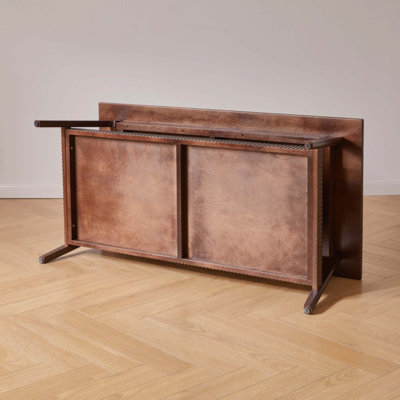 Wood Coffee Table, Rectangular Living Room Coffee Table with Lower Storage Shelf, Wooden Center Cocktail Table for Home, Apartment, Office