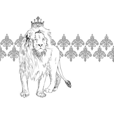 King Lion 2 - Wrapped Canvas Print