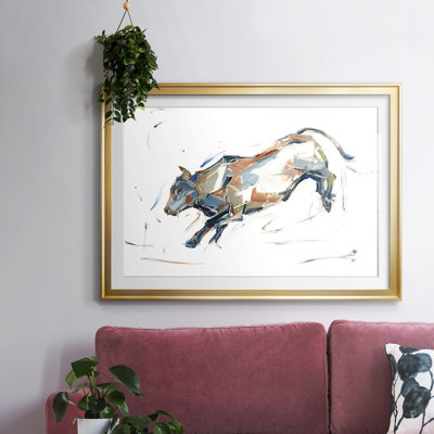Modern Bull Study II, reproduction d'art encadrée
