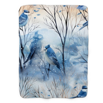 Artistic Winter - 1 Piece Premium Sherpa Blanket