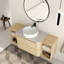 Ensemble de meuble-lavabo simple 54 po avec plateau en pierre reconstituée Eaton-2044320609-2044320622