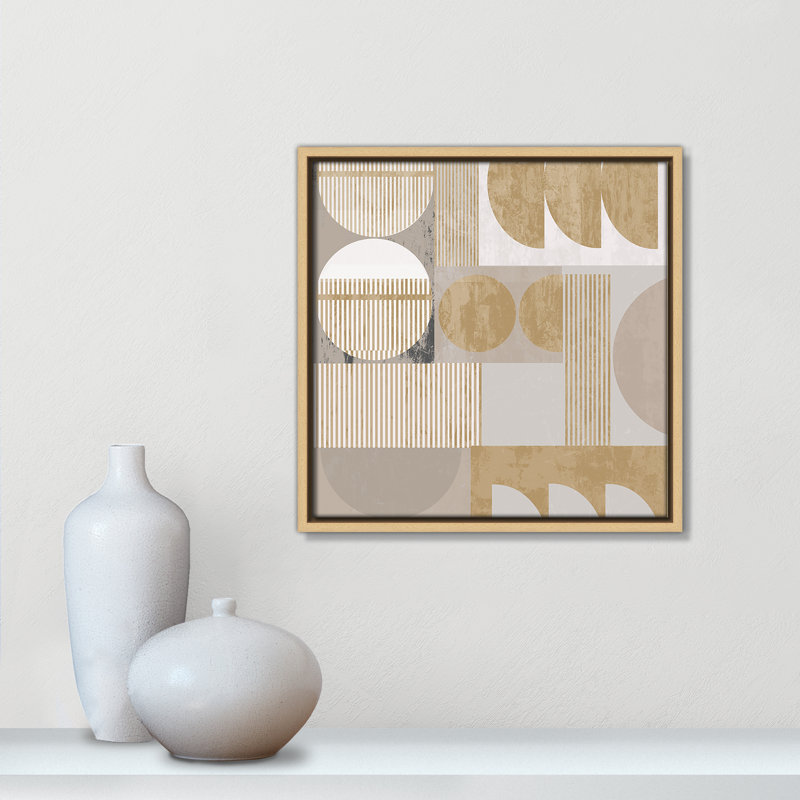Golden Balance I Print par , L 13,5 po x H 13,5 po, Toile avec cadre, Flotteur naturel