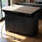 55.7'' Large Kitchen Island With 2 Drop Leaf,, Rolling Kitchen Cart On 5 Wheels With Power Outlet, Folding Storage Dining Table With Spice & Towel Rack , 3 Drawers, For Kitchen, Dining Room,black