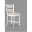 Ensemble de salle à manger 7 pièces à hauteur de comptoir Table rectangulaire blanche Bouteille de vin Chaises de rangement-460865373-460865372