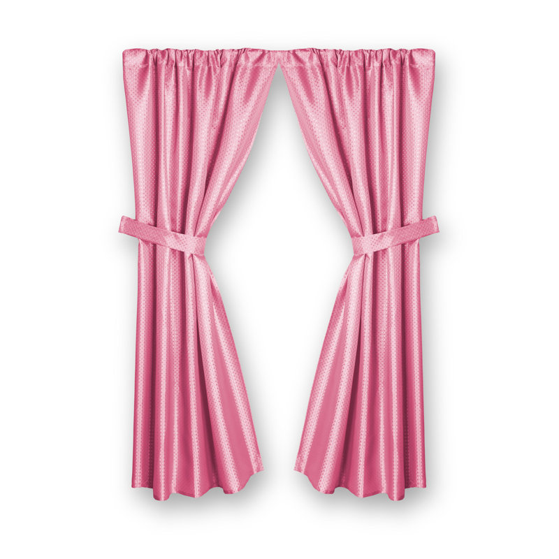 Rideaux occultant de couleur unie Fathma, Rose