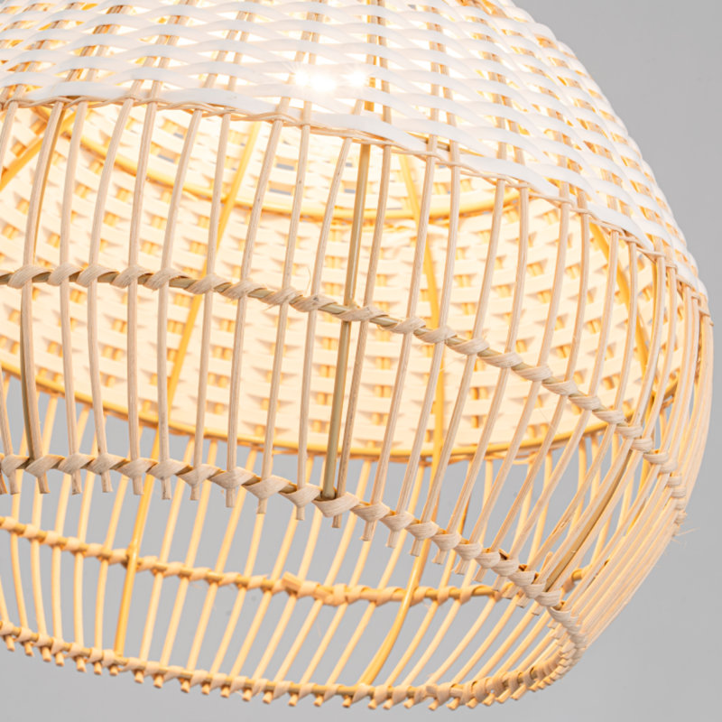 Luminaire suspendu en rotin 1 lumière