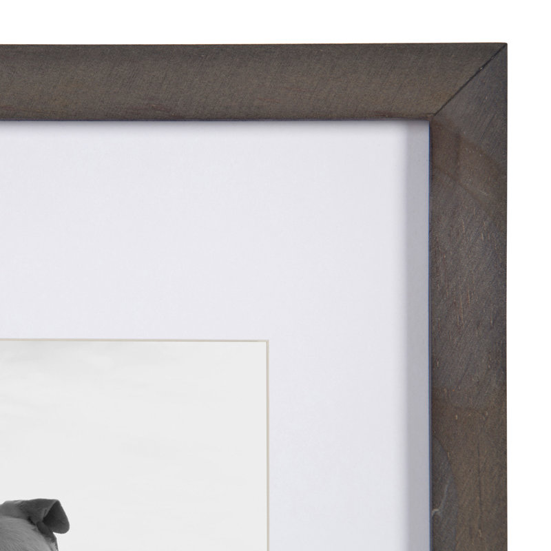 Ensemble de cadres muraux en bois Creason, Gris, 11 po x 14 po, 8 po x 10 po, Paquet de 4