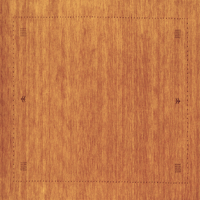 Tapis contemporains brun lavable à la machine 2649, Carré de 6 pi