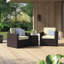 Arbedella Wicker 2 - Person Patio Conversation Set with Cushions-376609343