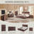Bolanos 25" Tall Modern End Table with Charging Station & 3 Storage Drawers , Wood Side Table w/Rounded Corner Design for Bedroom-124538145-123028530