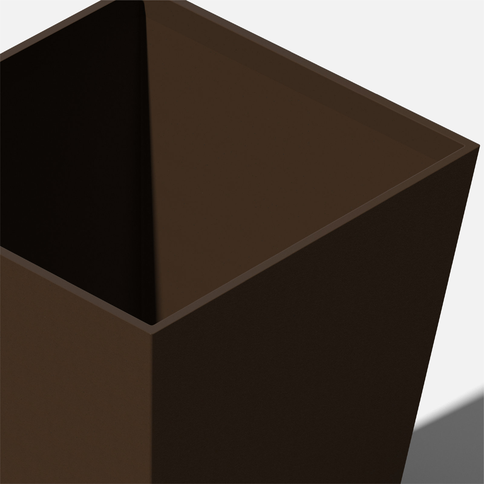 Pure Series 19" Pot Planter, 18" H x 16" W x 16" D, Espresso, 1
