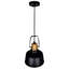 Luminaire suspendu noir 9 po de style campagnard industriel avec base à 1 ampoule E26 pour îlot de cuisine ou salle à manger - hauteur de suspension réglable, compatible avec DEL
