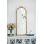 Miroir de plancher en bois avec détails floraux Brian