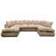 7 Seater Corduroy Corner Sofa-1630181890