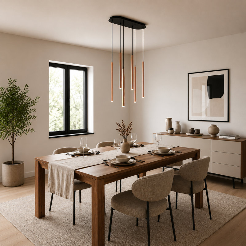Baileyton 6 - Light Cluster Pendant, Copper
