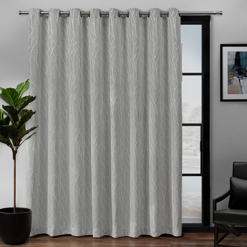 Prower Room Darkening Curtain Single Panel, Ash Gray, 108" W x 84" L