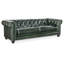 Charleston 96'' Genuine Leather Rolled Arm Chesterfield Sofa