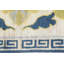 Tapis japonais beige / vert en laine tissé à la main 3 pi x 6 pi 1 po Mid-20Th Century