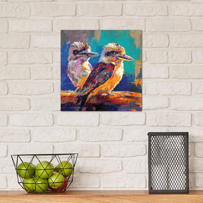 Kookaburra Pair 1 Piece Wrapped Canvas Painting