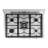 Cosmo 36 in. Stellar Collection 4.4 cu. ft. Dual Fuel Range, 5 Burners, Convection Oven, Textured Grip Handle, Stainless Steel