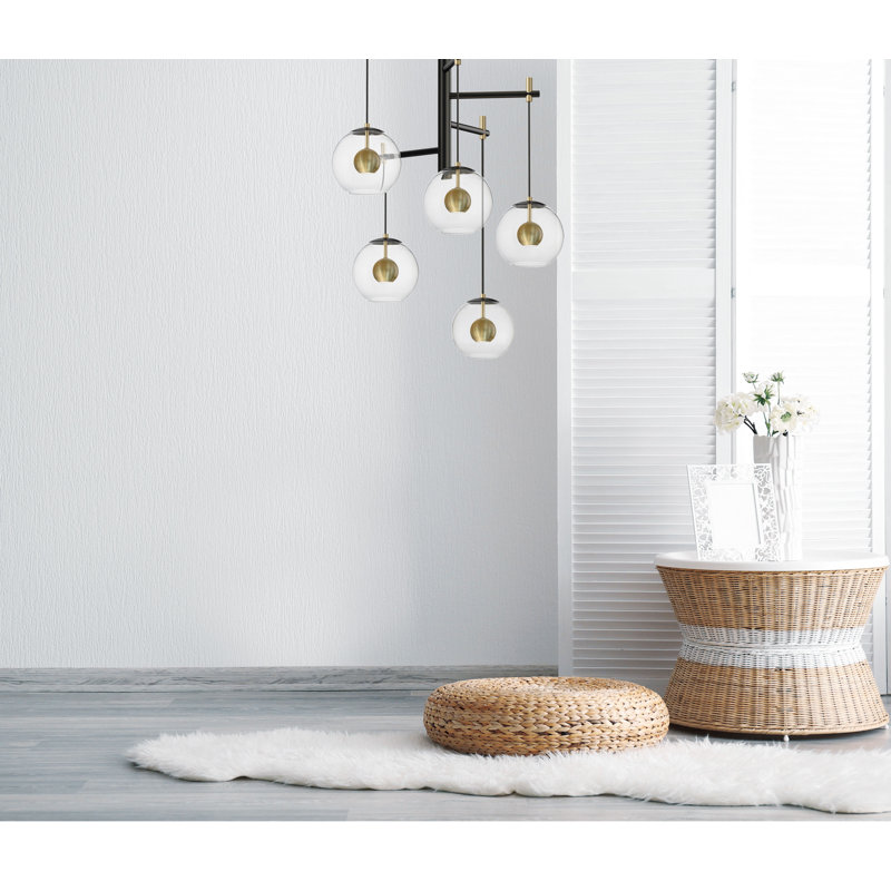 Darice 5 - Light Black/Natural Aged Brass LED Cluster Pendant