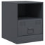 34.5cm W Steel Bedside Table-101281125