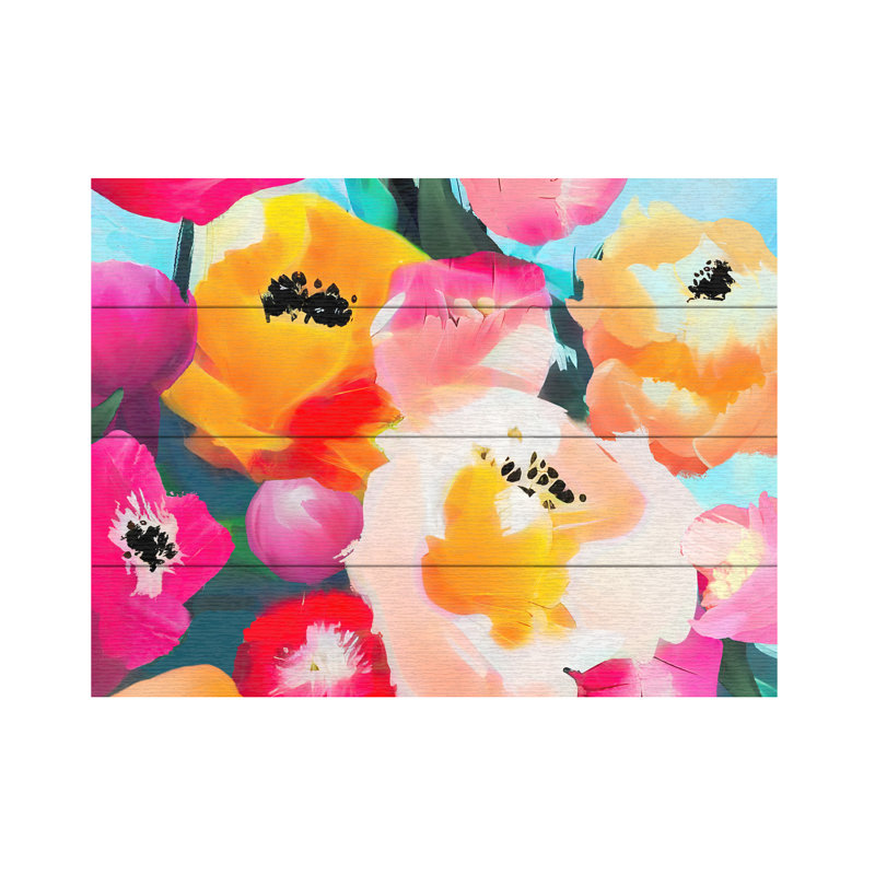Tina Lavoie Spring Is Bursting Forth Wood Slat Art, H 12 po x l 16 po