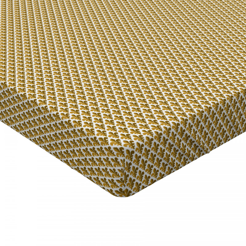 Microfiber Geometric Fitted Sheet, Queen Fitted Sheet