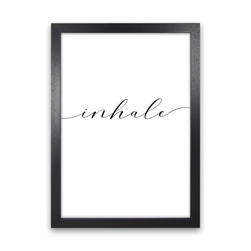 Inhale - Exhale 1/2 - Print, Black Framed Canvas, 84cm H x 60cm W x 1cm D