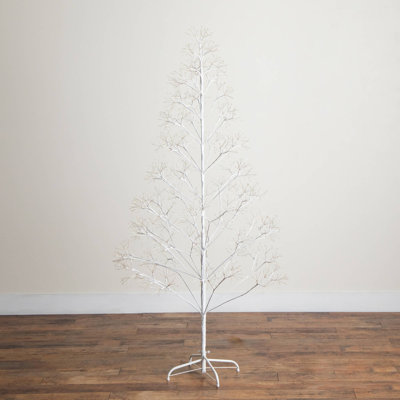 White Pre-Lit Twig Christmas Tree