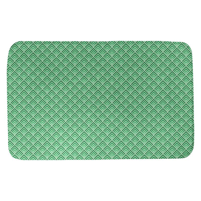 Tapis pour salle de bain dégradé Avicia, l 21 po x L 34 po, Vert
