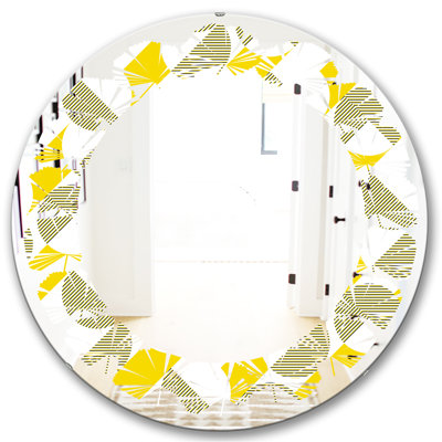 Miroir mural abstrait géométrique ii feuilles