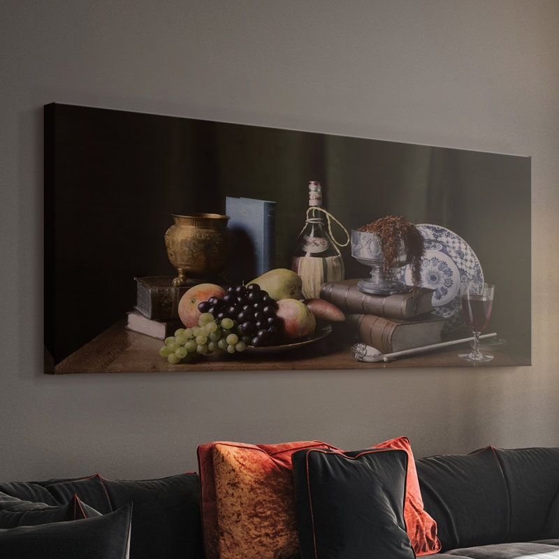 Moody Still Life VI - Toile tendue avec châssis - Prêt à accrocher, H 12 po x l 30 po
