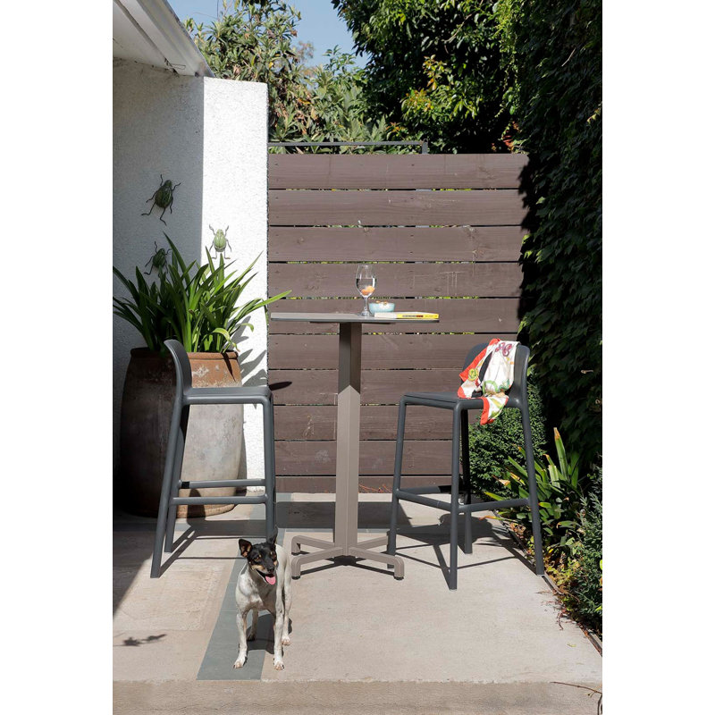 Plain Outdoor 30" Patio Bar Stool, BLACK
