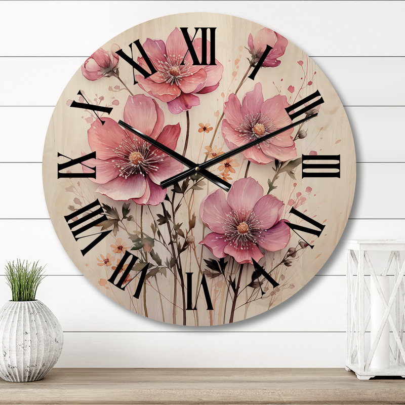 Horloge murale en bois massif Repos, Petit