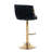 Swivel Adjustable Height Bar Stool Modern Velvet Barstool with Barrel Back Kitchen Island Counter Bar Chair with Golden Base-174205732-174205743