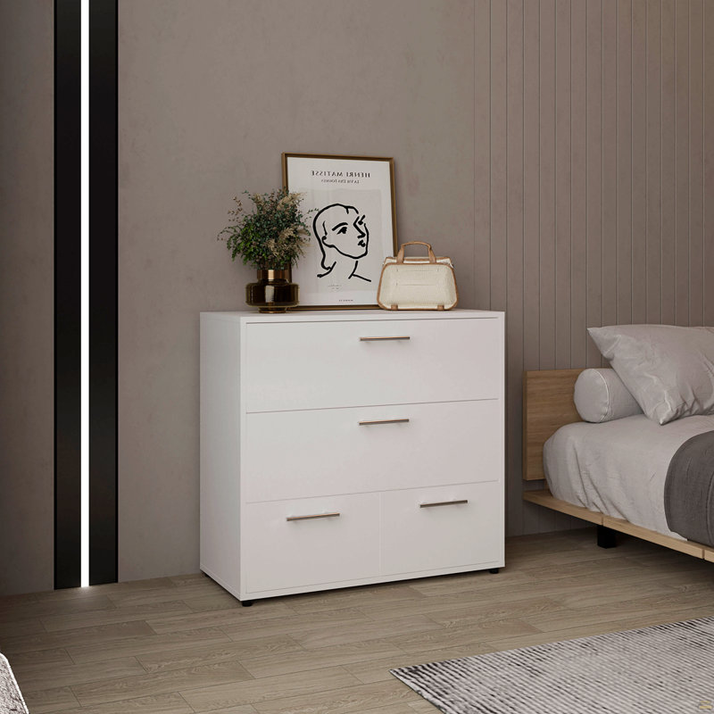 Commode, 4 tiroirs, 4 pieds