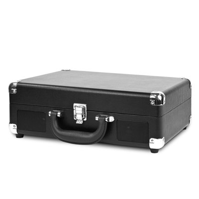 Bluetooth Suitcase Decorative Record Player with 3-Speed Turntable
